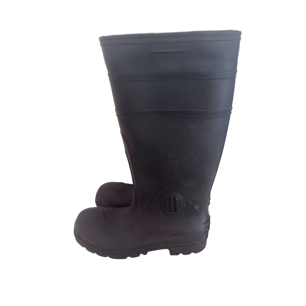 Black Rubber Work Farm Hunt Boots Waterproof Men's 5 Women's 8 USA